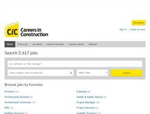 Tablet Screenshot of careersinconstruction.com